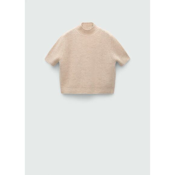 Mango Short-Sleeved Wool Sweater - S - Picture 1 of 8